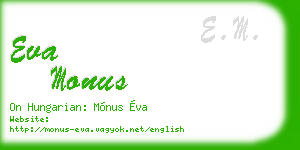 eva monus business card