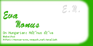 eva monus business card